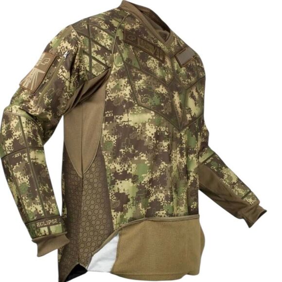 Eclipse Professional Paint Ball Jersey Sz M Camouflage Ling Sleeve All Pieces At - Picture 4 of 13